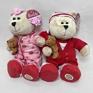2 Starbucks 2007 68th 69th Edition Bearista Bears Pjs slippers Holiday Plush